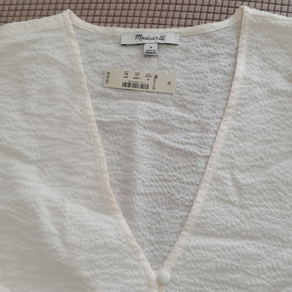 V-Neck Button-Down Shirt - Picture 4 of 6